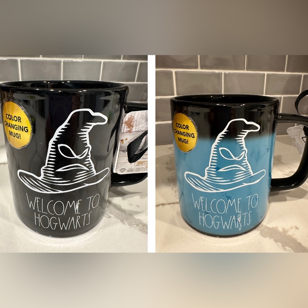 NEW Rae Dunn Harry Potter Mug welcome to Hogwarts. Color changing Ravenclaw